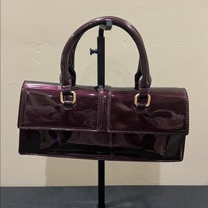 ALDO | Wine Patent Faux Leather Satchel w/ Matching Crossbody Strap
